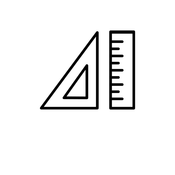 icone équerre et règle