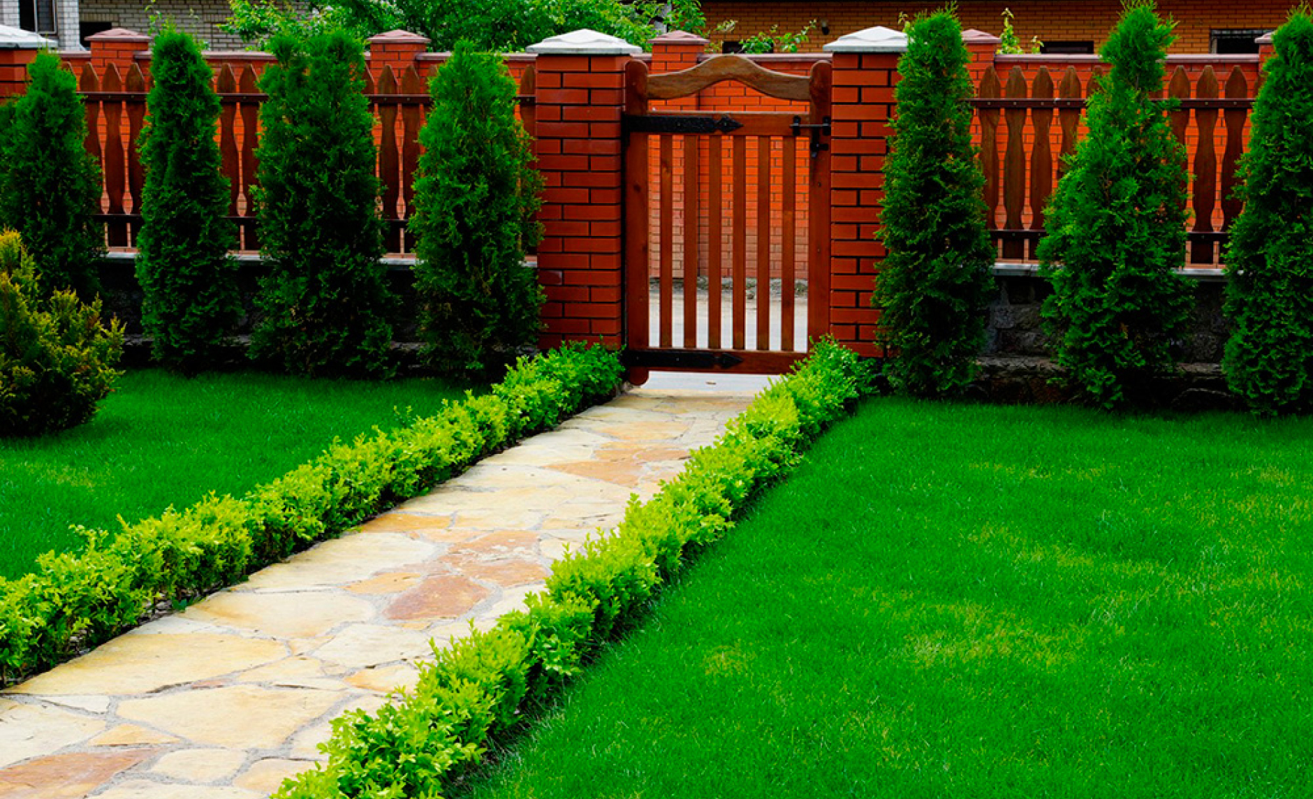 jardin clôture bois