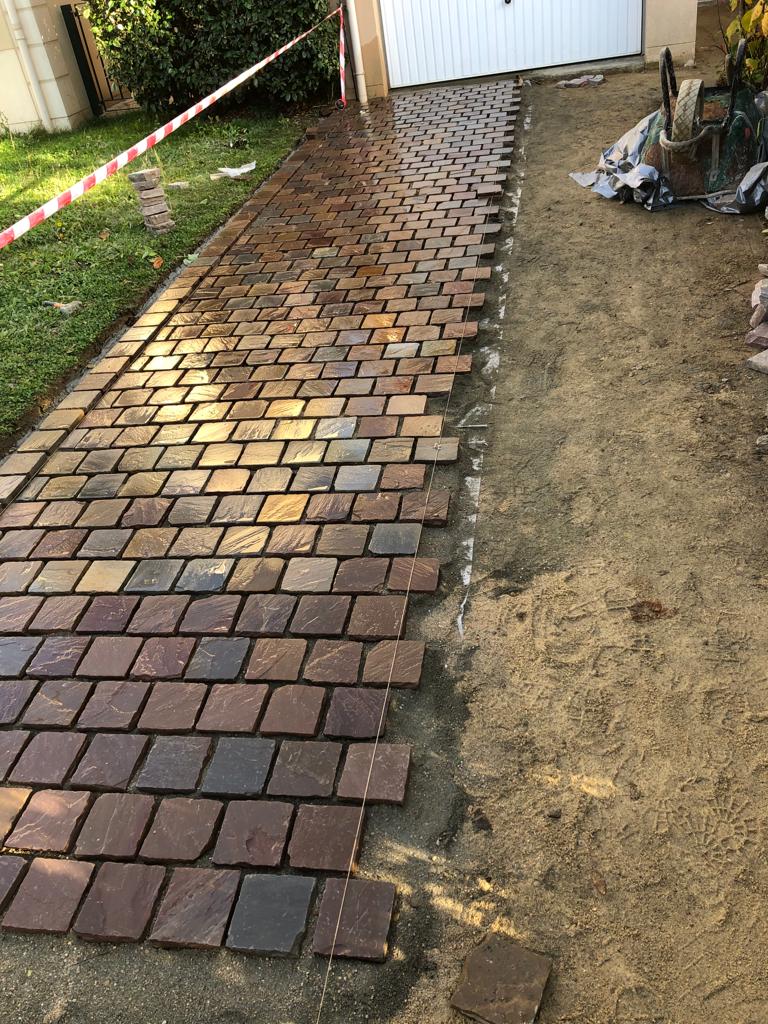 chemin en pavés